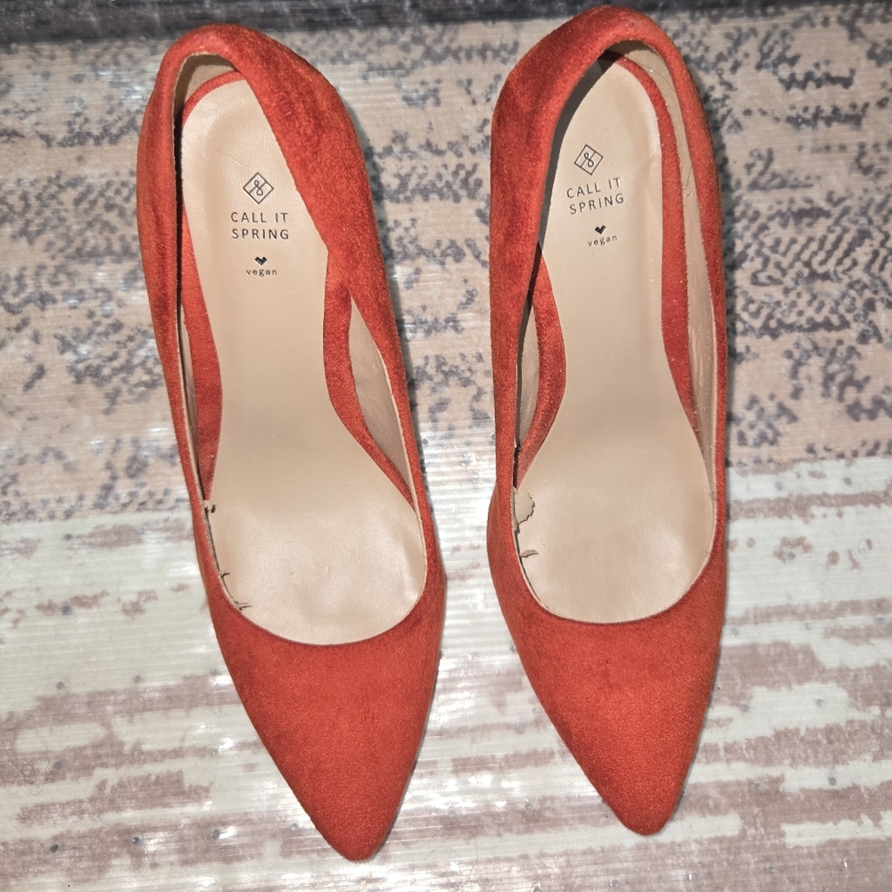 Call it Spring suede block heel